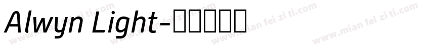 Alwyn Light字体转换